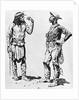 Illustration of Native American Communicating in Sign Language to Black Cavalryman by Frederic Remington