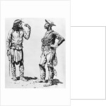 Illustration of Native American Communicating in Sign Language to Black Cavalryman by Frederic Remington