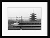 Bullet Train Running Past Pagodas by Anonymous