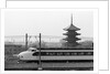Bullet Train Running Past Pagodas by Anonymous