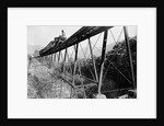 Train Crossing Railroad Trestle by Anonymous
