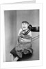 Monkey in Clothing Holds Phone Receiver by Anonymous