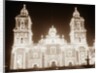 Mexican Temple Lighted For Celebration by Anonymous