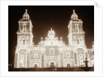 Mexican Temple Lighted For Celebration by Anonymous