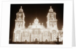 Mexican Temple Lighted For Celebration by Anonymous