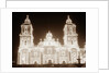 Mexican Temple Lighted For Celebration by Anonymous