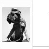 War Dog Poses Wearing Overseas Cap by Anonymous