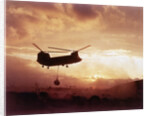 Chinook Helicopter Lifts Ammunition by Anonymous
