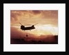 Chinook Helicopter Lifts Ammunition by Anonymous