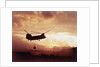 Chinook Helicopter Lifts Ammunition by Anonymous