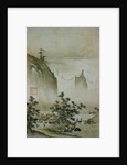 View of a Small Village from Eight Views of the Xiao and Xiang Rivers by Shokei