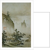 View of a Small Village from Eight Views of the Xiao and Xiang Rivers by Shokei