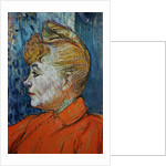 Detail of Woman in Red by Henri de Toulouse-Lautrec