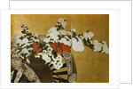 Detail of Flower Carts Edo Period Screen by Anonymous