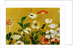 Detail of Poppies Edo Period Screen by Anonymous