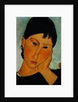 Detail of Female Head from Elvira Resting at a Table by Amedeo Modigliani