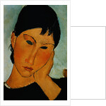 Detail of Female Head from Elvira Resting at a Table by Amedeo Modigliani