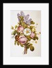 Illustration Depicting a Bouquet of Roses and Lilacs by Anonymous