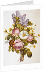Illustration Depicting a Bouquet of Roses and Lilacs by Anonymous