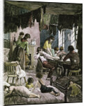 19th-Century Engraving of a New York Sweatshop by Anonymous