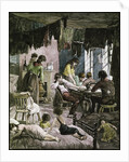 19th-Century Engraving of a New York Sweatshop by Anonymous