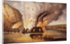 Lithograph Depicting the Destruction of the James River Fleet by Anonymous