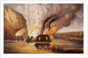 Lithograph Depicting the Destruction of the James River Fleet by Anonymous