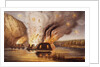 Lithograph Depicting the Destruction of the James River Fleet by Anonymous