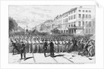 The Attack on the Procession, on Eighth Avenue, Between Twenty-Fourth and Twenty-Fifth Streets Newspaper Illustration by Anonymous