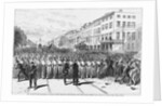 The Attack on the Procession, on Eighth Avenue, Between Twenty-Fourth and Twenty-Fifth Streets Newspaper Illustration by Anonymous