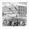 Orange Head-Quarters, Corner Twenty-Ninth Street and Eighth Avenue Newspaper Illustration of Riot by Anonymous