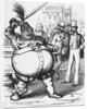 J.F. as Falstaff Newspaper Illustration by Thomas Nast