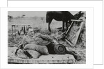 British Official Cecil Rhodes Lying on Mattress Outdoors by Anonymous
