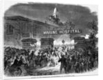Mob Burning a Hospital by Anonymous