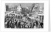 The March of Modern Improvement - Destruction of old Building in Upper New York Illustration by Anonymous