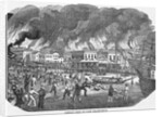 19th-Century Print of Great Fire in San Francisco by Anonymous