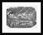 19th-Century Print of Great Fire in San Francisco by Anonymous