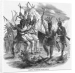 Ojibwa Warriors' War Dance Illustration by Anonymous