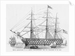 An American Line-of-Battle Ship by Anonymous