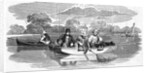 Sportsmen Fishing from Boat by Anonymous