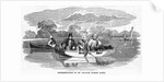 Sportsmen Fishing from Boat by Anonymous