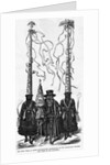 The Holy Week at Quito - Burgomaster Accompanied by Two Cucuruchus Holding the Cords of the Standard by Anonymous