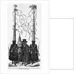 The Holy Week at Quito - Burgomaster Accompanied by Two Cucuruchus Holding the Cords of the Standard by Anonymous
