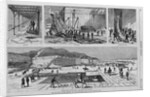 Cutting the Ice-West Side of the River, Above Rondout. The Ice Crop on the Hudson, 1874 by Anonymous