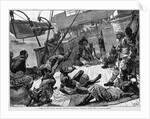 Taking in Live Stock for the Ashantee Expedition-Scene on Board Ship at Jellah Koffee by Anonymous