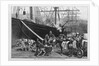 Scene on a New York dock - stevedores unloading a ship by I. P. Pranishnikoff