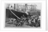 Scene on a New York dock - stevedores unloading a ship by I. P. Pranishnikoff