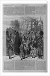 Roumanian priests at Ploesti blessing the emperor of Russian with bread and wine by Anonymous