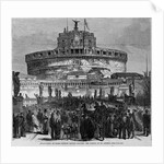 Evacuation of Rome - French troops leaving the castle of St. Angelo by Anonymous