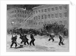 The great snow-storm - operating a snow-plow on a city railroad by Anonymous